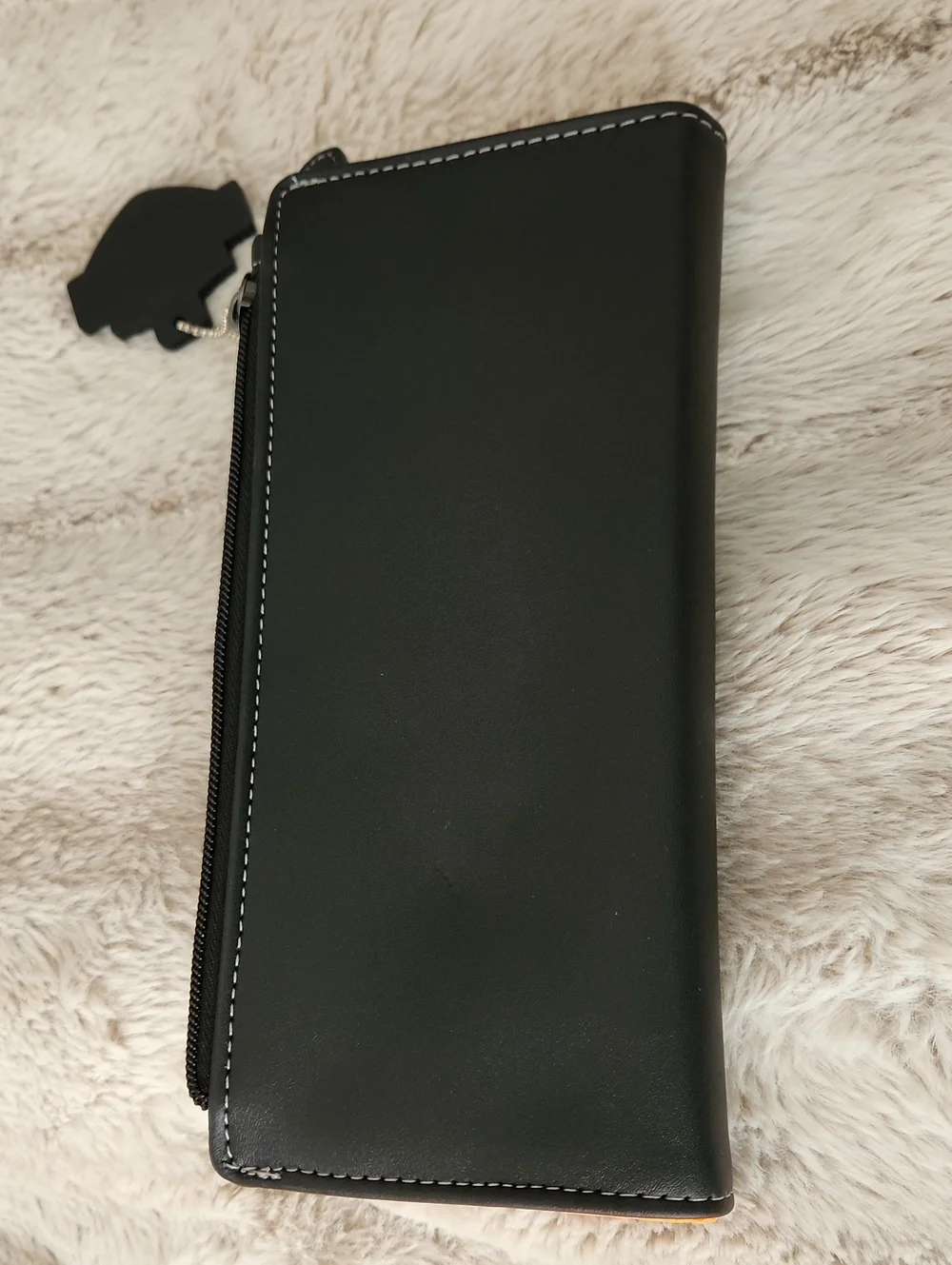 Harley-Davidson Black Wallet with Orange Logo Accent